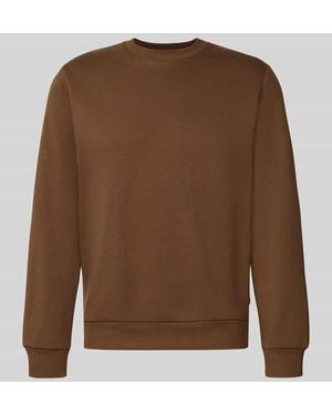 Jack & Jones Regular Fit Sweatshirt mit Baumwoll-Anteil Modell 'Bradley' - Braun