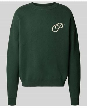 Prohibited Relaxed Fit Strickpullover aus reiner Baumwolle - Grün