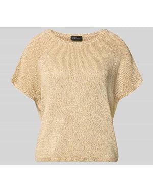 S.oliver Relaxed Fit Strickpullover mit kurzem Arm - Natur