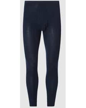 Schiesser Lange Onderbroek Van Katoen - Blauw