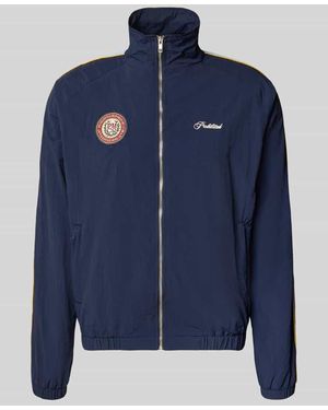 Prohibited Trackjacket mit Label-Stitching Modell 'Slipstream' - Blau