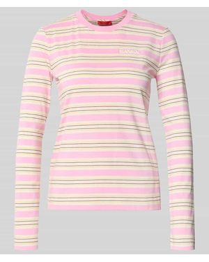 MAX&Co. Regular Fit Langarmshirt aus reiner Baumwolle Modell 'MEDUSA' - Pink