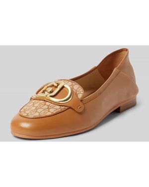 Liu Jo Penny-Loafer mit Label-Detail Modell 'EMEL' - Braun