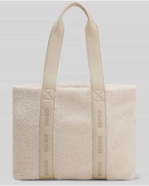 HUGO Shopper mit Label-Riemen - Natur