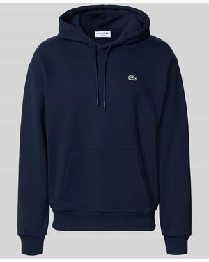 Lacoste Relaxed Fit Hoodie aus Baumwoll-Mix - Blau