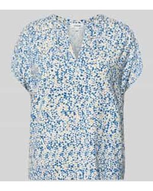 S.oliver Relaxed Fit T-Shirt Van Viscosemix - Blauw