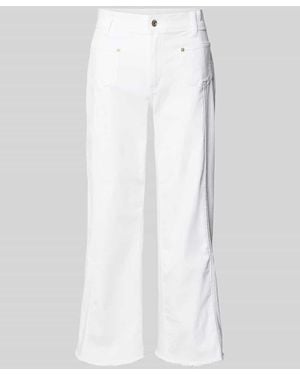 M·a·c Regular Fit Jeans mit verkürztem Schnitt Modell 'Jamie' - Weiß