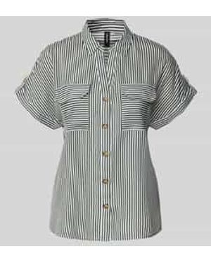 Vero Moda Regular Fit Overhemdblouse Van Pure Viscose, Model 'Bumpy' - Grijs