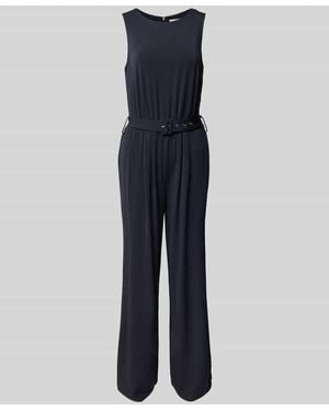 christian berg Jumpsuit mit Taillengürtel - Blau