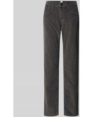 Brax Slim Fit Cordhose im 5-Pocket-Design Modell 'Carola' - Grau