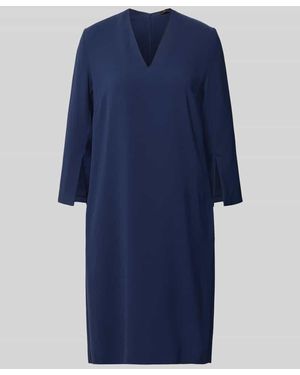 Windsor. Relaxed Fit Kleid mit V-Ausschnitt - Blau