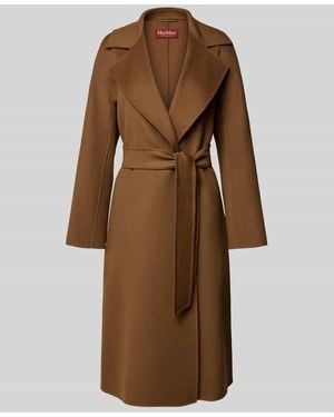 Max Mara Regular Fit Wollmantel mit Kaschmir-Anteil Modell 'CLES' - Braun