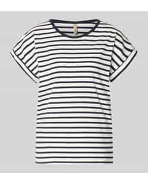 Soya Concept T-Shirt Met Ronde Hals Model 'Rina' - Grijs