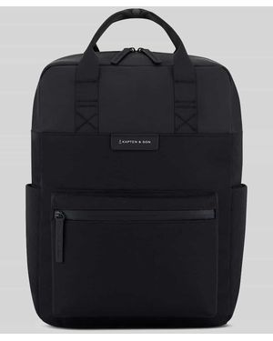 KAPTEN & SON Rucksack mit Label-Detail - Blau