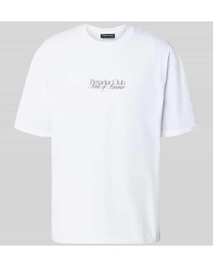 PEGADOR Oversized T-Shirt mit Label- und Statement-Print Modell 'Ramon' - Weiß