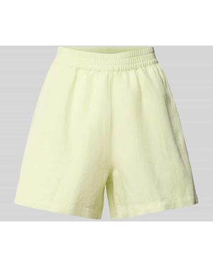 BOSS Relaxed Fit Shorts aus Leinen-Viskose-Mix Modell 'TALLAN' - Gelb