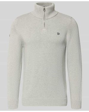 Superdry Slim Fit Pullover in Strick-Optik - Grau
