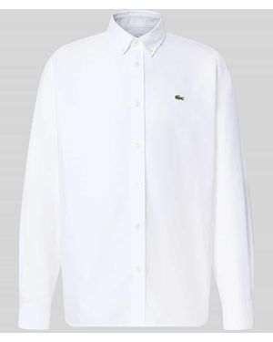 Lacoste Regular Fit Freizeithemd aus reiner Baumwolle - Weiß