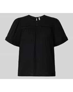 Pieces Relaxed Fit Blouse Van Puur Katoen Model 'Sikka' - Zwart