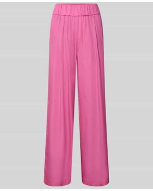 Lanius Wide Leg Stoffhose mit elastischem Bund - Pink