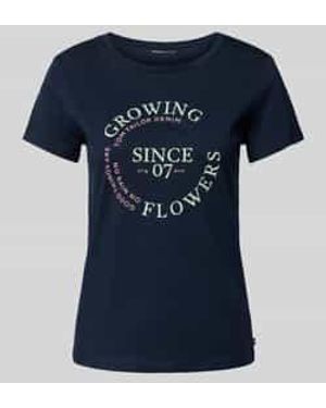 Tom Tailor Regular Fit T-shirt Van Puur Katoen - Blauw