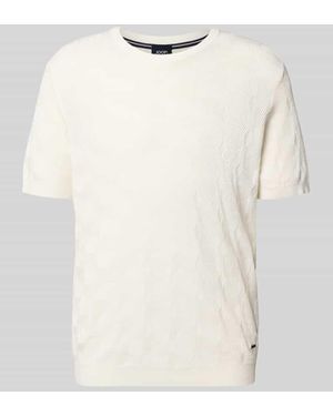 Joop! Strickshirt mit Rundhalsausschnitt Modell 'Mailon' - Natur