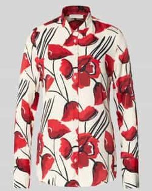 Eterna Overhemdblouse Met Knoopsluiting - Rood