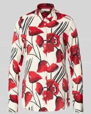 Eterna Overhemdblouse Met Knoopsluiting - Rood