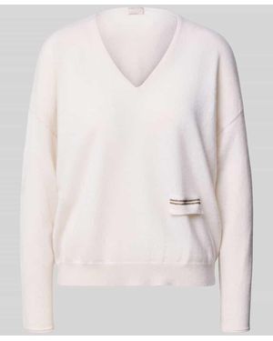 Hemisphere Strickpullover aus Kaschmir mit V-Ausschnitt - Natur