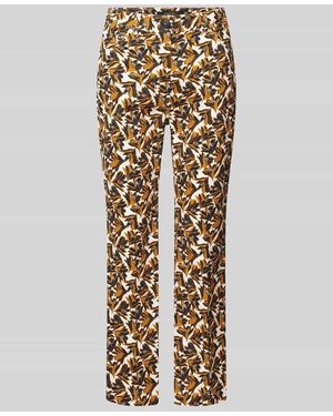 Weekend by Maxmara Flared Cut Hose Mit Floralem Muster Modell 'Gabrielle' - Mettallic