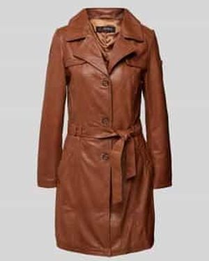 Cabrini Regular Fit Lange Jas - Bruin