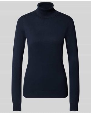 Ichi Slim Fit Strickpullover aus Viskose-Mix Modell 'IHLULS' - Blau