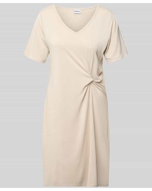 Pieces Regular Fit Freizeitkleid aus Viskose-Mix Modell 'ANORA' - Natur