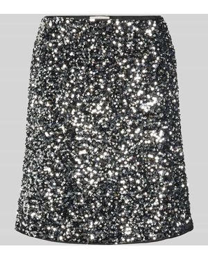 Freequent Minirock mit Pailletten Modell 'LUNE' - Schwarz