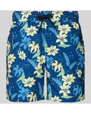 Blend Badeshorts mit Gesäßtasche Modell 'BHRADBORNE TROPICAL' - Blau