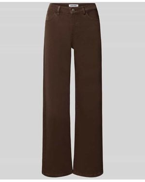 Noisy May Straight Leg Jeans im 5-Pocket-Design Modell 'YOLANDA' - Braun
