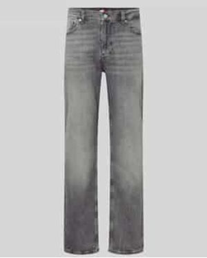 Tommy Hilfiger Straight Fit Jeans Van Katoenmix - Grijs