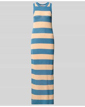 Lacoste Enganliegendes Strickkleid aus reiner Baumwolle - Blau
