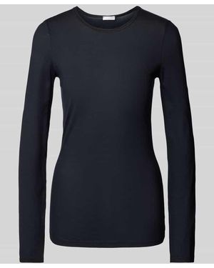 Hanro Longsleeve mit Rundhalsausschnitt - Blau