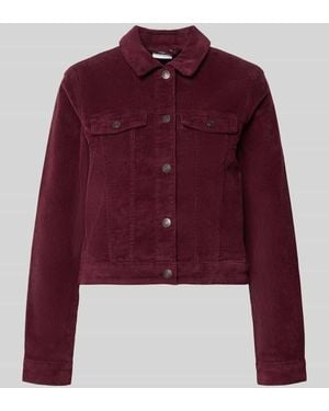Noisy May Jacke aus Cord mit Brusttaschen Modell 'DEBRA' - Rot