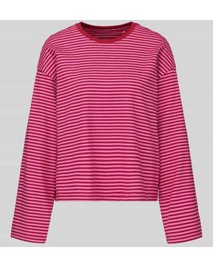 ONLY Relaxed Fit Langarmshirt aus reiner Baumwolle Modell 'FREJA' - Rot