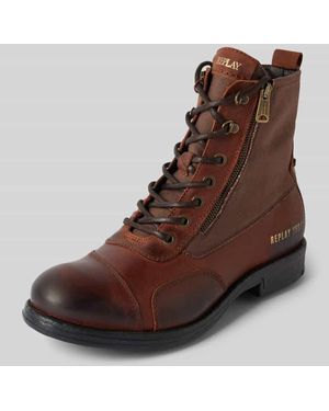 Replay Boots Mit Reißverschluss Modell 'Pack Biker' - Braun