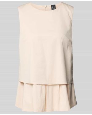 Marc Cain Regular Fit Blusentop in Layering-Optik - Natur