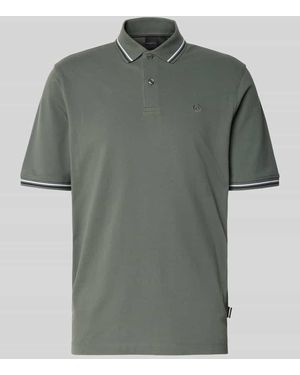 Bugatti Poloshirt mit kurzer Knopfleiste - Grün