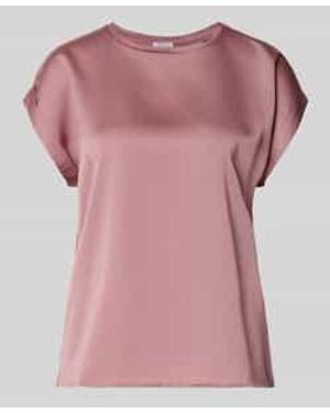 Vila T-Shirt Van Satijn Met Ronde Hals Model 'Ellette' - Roze