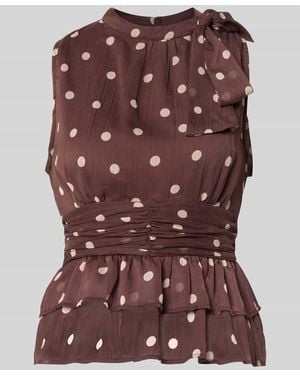 Neo Noir Bluse mit Stehkragen Modell 'Ansol' - Lila