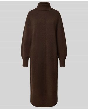 Pieces Oversized Strickkleid mit Wollanteil Modell 'MALOU' - Braun