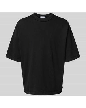 Review Boxy Fit T-Shirt mit Rundhalsausschnitt - Schwarz