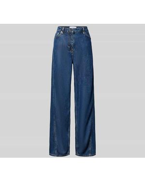 IRO Straight Fit Jeans aus reinem Lyocell - Blau