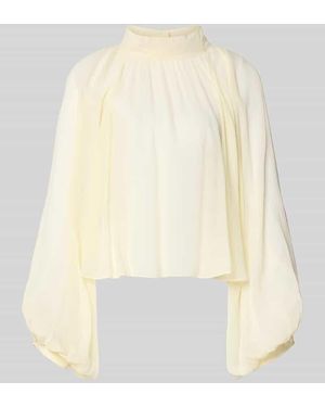 MAX&Co. Loose Fit Langarmbluse aus reiner Viskose Modell 'AFFETTO' - Natur